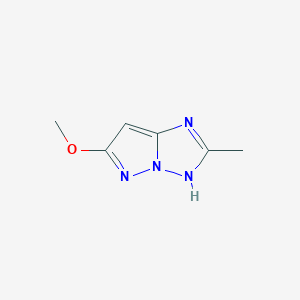 molecular formula C6H8N4O B12877054 6-Methoxy-2-methyl-1H-pyrazolo[1,5-b][1,2,4]triazole 