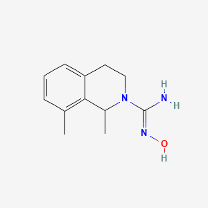 molecular formula C12H17N3O B12877071 N-Hydroxy-1,8-dimethyl-3,4-dihydroisoquinoline-2(1H)-carboximidamide 