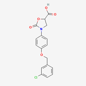 3-(4-((3-Chlorobenzyl)oxy)phenyl)-2-oxooxazolidine-5-carboxylic acid