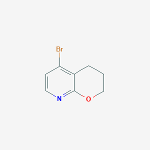 molecular formula C8H8BrNO B12877077 5-Bromo-3,4-dihydro-2H-pyrano[2,3-b]pyridine 