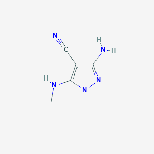 3-Amino-1-methyl-5-(methylamino)-1H-pyrazole-4-carbonitrile