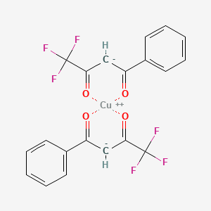 molecular formula C20H12CuF6O4 B12877176 copper;4,4,4-trifluoro-1-phenylbutane-1,3-dione 