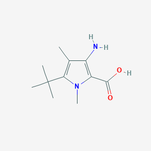 3-Amino-5-(tert-butyl)-1,4-dimethyl-1H-pyrrole-2-carboxylic acid