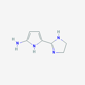 molecular formula C7H10N4 B12877196 2-(Imidazolidin-2-ylidene)-2H-pyrrol-5-amine 