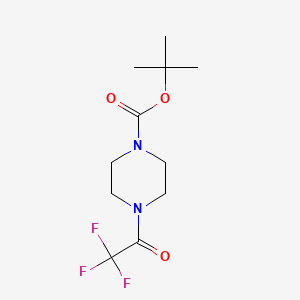 molecular formula C11H17F3N2O3 B1287724 叔丁基4-(2,2,2-三氟乙酰)哌嗪-1-甲酸酯 CAS No. 77278-37-6