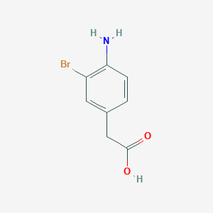 molecular formula C8H8BrNO2 B1287733 （4-氨基-3-溴苯基）乙酸 CAS No. 66955-75-7