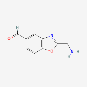 2-(Aminomethyl)benzo[d]oxazole-5-carboxaldehyde