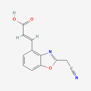 2-(Cyanomethyl)benzo[d]oxazole-4-acrylic acid