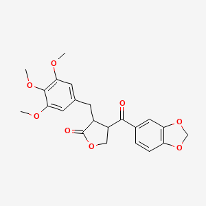 4-(1,3-Benzodioxol-5-ylcarbonyl)-3-(3,4,5-trimethoxybenzyl)dihydrofuran-2(3H)-one