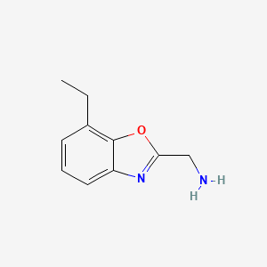 molecular formula C10H12N2O B12877885 2-(Aminomethyl)-7-ethylbenzo[d]oxazole 