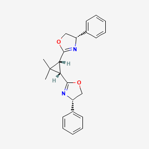 (4S,4'S)-2,2'-((1R,2S)-3,3-Dimethylcyclopropane-1,2-diyl)bis(4-phenyl-4,5-dihydrooxazole)