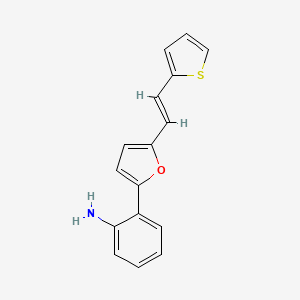 2-(5-(2-(Thiophen-2-yl)vinyl)furan-2-yl)aniline