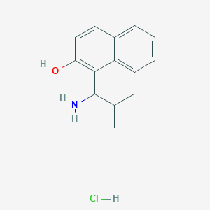 molecular formula C14H18ClNO B1287793 1-(1-Amino-2-methyl-propyl)naphthalen-2-ol hydrochloride CAS No. 915781-03-2