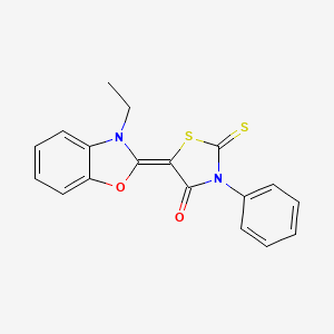 4-Thiazolidinone, 5-(3-ethyl-2(3H)-benzoxazolylidene)-3-phenyl-2-thioxo-