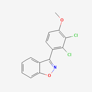 molecular formula C14H9Cl2NO2 B12877984 3-(2,3-Dichloro-4-methoxyphenyl)-1,2-benzoxazole CAS No. 87828-90-8