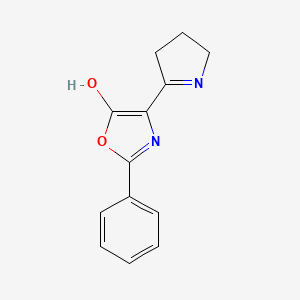 5(4H)-Oxazolone, 2-phenyl-4-(2-pyrrolidinylidene)-