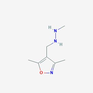 3,5-Dimethyl-4-((2-methylhydrazinyl)methyl)isoxazole