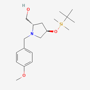 ((2S,4R)-4-((tert-Butyldimethylsilyl)oxy)-1-(4-methoxybenzyl)pyrrolidin-2-yl)methanol