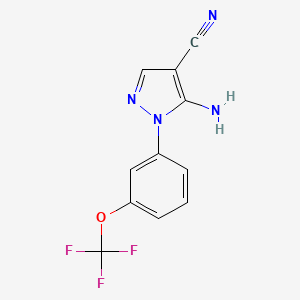 5-Amino-1-(3-(trifluoromethoxy)phenyl)-1H-pyrazole-4-carbonitrile