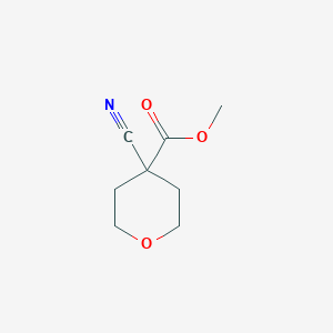 molecular formula C8H11NO3 B1287804 methyl 4-cyanotetrahydro-2H-pyran-4-carboxylate CAS No. 362703-30-8