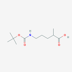 molecular formula C11H21NO4 B12878061 5-((tert-Butoxycarbonyl)amino)-2-methylpentanoic acid 