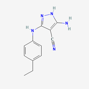 3-Amino-5-((4-ethylphenyl)amino)-1H-pyrazole-4-carbonitrile