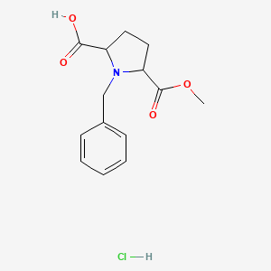 1-Benzyl-5-(methoxycarbonyl)pyrrolidine-2-carboxylic acid hydrochloride