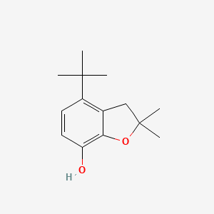 molecular formula C14H20O2 B12878083 4-tert-Butyl-2,2-dimethyl-2,3-dihydro-1-benzofuran-7-ol CAS No. 500995-91-5