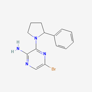 5-Bromo-3-(2-phenylpyrrolidin-1-yl)pyrazin-2-amine
