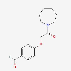 molecular formula C15H19NO3 B1287829 4-(2-(Azepan-1-yl)-2-oxoethoxy)benzaldehyde CAS No. 767630-86-4