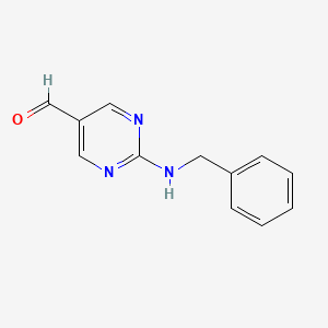 molecular formula C12H11N3O B1287833 2-(Benzylamino)pyrimidine-5-carbaldehyde CAS No. 946778-44-5