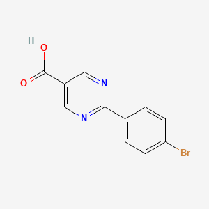 molecular formula C11H7BrN2O2 B1287834 2-(4-溴苯基)嘧啶-5-羧酸 CAS No. 928713-94-4