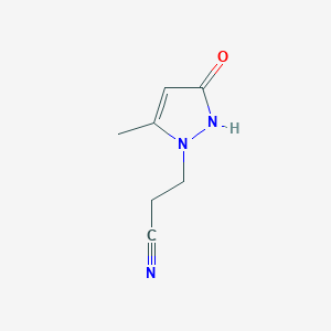 3-(5-Methyl-3-oxo-2,3-dihydro-1H-pyrazol-1-yl)propanenitrile