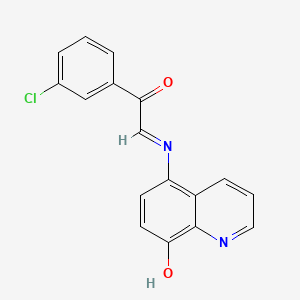 3'-Chloro-2-((8-hydroxy-5-quinolyl)imino)acetophenone