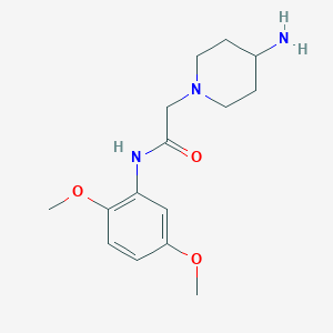 molecular formula C15H23N3O3 B1287858 2-(4-aminopiperidin-1-yl)-N-(2,5-dimethoxyphenyl)acetamide 