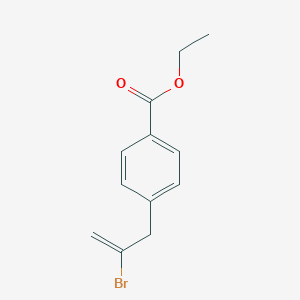 molecular formula C12H13BrO2 B128786 2-溴-3-(4-羧乙氧苯基)-1-丙烯 CAS No. 148252-42-0