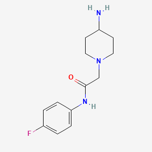molecular formula C13H18FN3O B1287860 2-(4-aminopiperidin-1-yl)-N-(4-fluorophenyl)acetamide 
