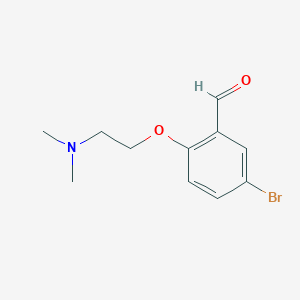 molecular formula C11H14BrNO2 B1287863 5-Bromo-2-[2-(dimethylamino)ethoxy]benzaldehyde 