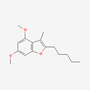 Benzofuran, 4,6-dimethoxy-3-methyl-2-pentyl-