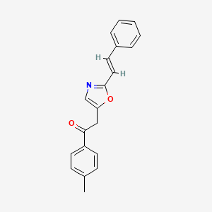 1-(4-methylphenyl)-2-[2-[(E)-2-phenylethenyl]-1,3-oxazol-5-yl]ethanone