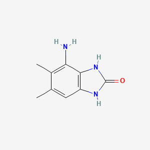 molecular formula C9H11N3O B1287868 4-氨基-5,6-二甲基-1,3-二氢-2H-苯并咪唑-2-酮 CAS No. 954848-91-0