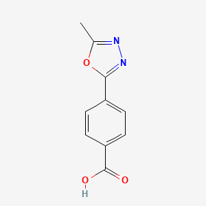 molecular formula C10H8N2O3 B1287869 4-(5-Methyl-1,3,4-oxadiazol-2-yl)benzoic acid CAS No. 892502-28-2