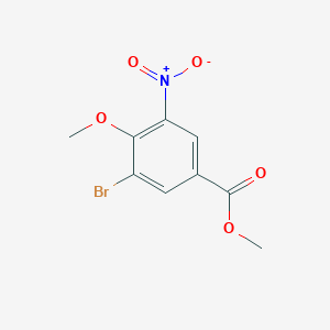 molecular formula C9H8BrNO5 B1287872 Methyl 3-bromo-4-methoxy-5-nitrobenzoate CAS No. 40258-73-9