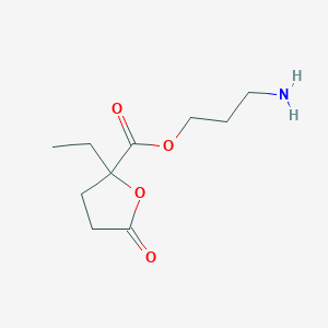 3-Aminopropyl 2-ethyl-5-oxotetrahydrofuran-2-carboxylate