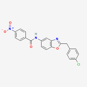 N-[2-[(4-chlorophenyl)methyl]-1,3-benzoxazol-5-yl]-4-nitrobenzamide