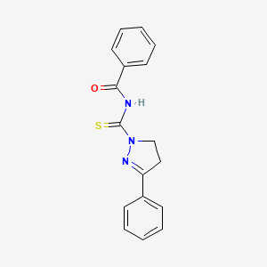 N-(3-Phenyl-4,5-dihydro-1H-pyrazole-1-carbothioyl)benzamide