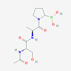 (1-((S)-2-((S)-2-Acetamido-3-hydroxypropanamido)propanoyl)pyrrolidin-2-yl)boronic acid