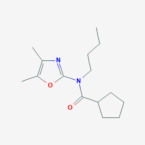 N-Butyl-N-(4,5-dimethyl-1,3-oxazol-2-yl)cyclopentanecarboxamide