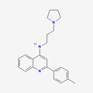 2-(4-Methylphenyl)-N-[3-(pyrrolidin-1-yl)propyl]quinolin-4-amine