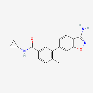 3-(3-aminobenzo[d]isoxazol-6-yl)-N-cyclopropyl-4-methylbenzamide